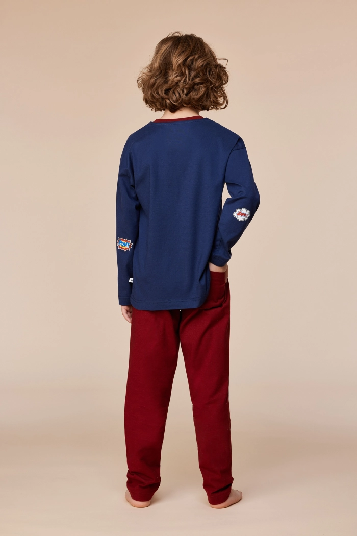 Woody pyjama pony donkerblauw 252-10-PLU-S/893