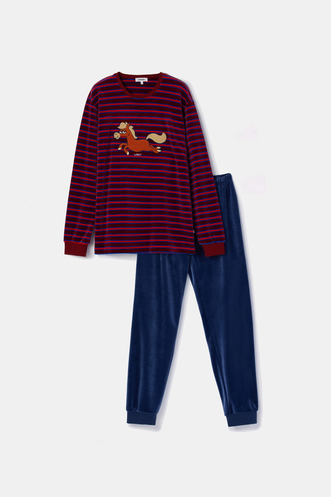 Woody pyjama pony gestreept rood 252-10-PLC-V/919