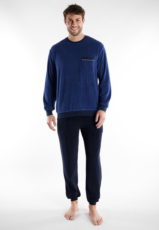 Götzburg pyjama  blau/mittel/uni 452343/620