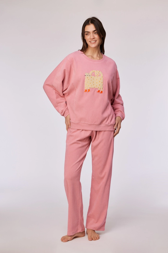 Woody pyjama kat roze 252-10-WPA-V/404