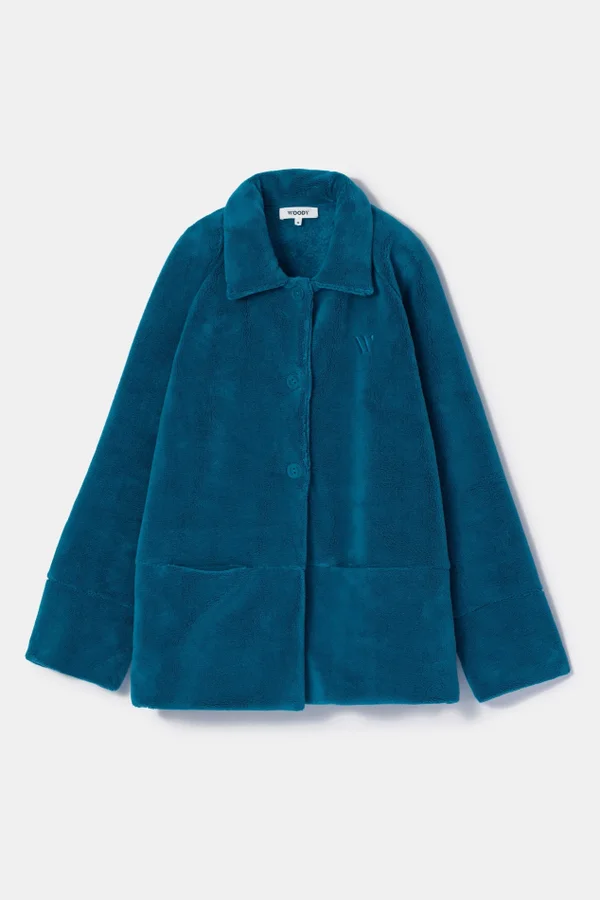 Woody kamerjas kort groenblauw 252-10-MOW-C/795