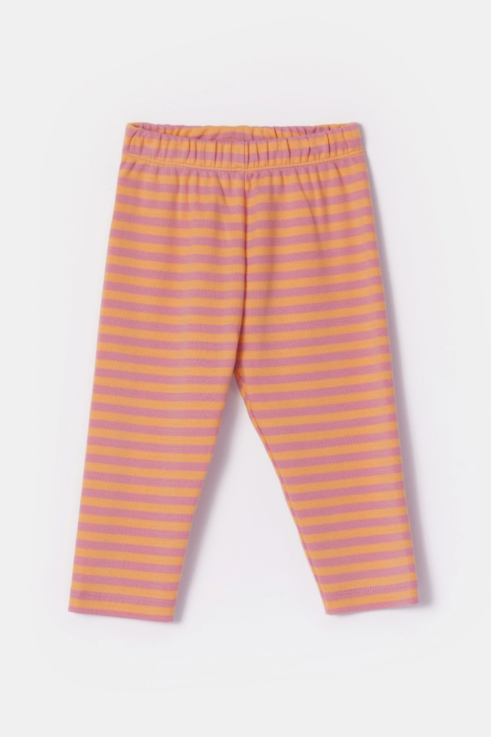 Woody pyjama gestreept roze/oranje 252-10-BPB-Q/947