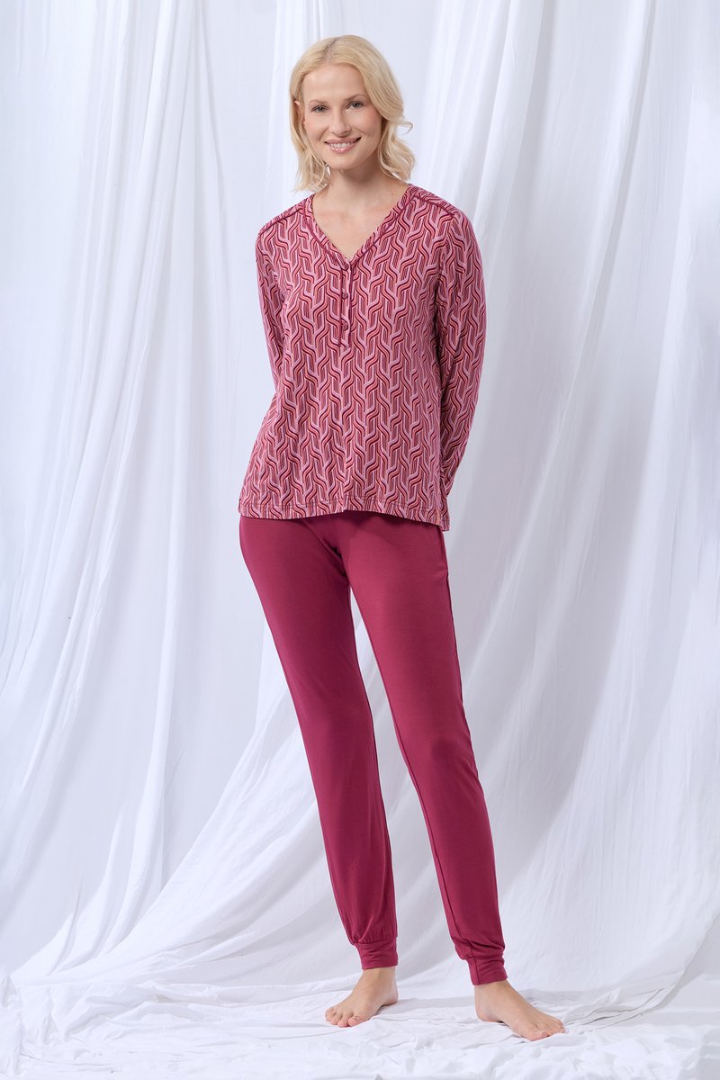 Lords & Lilies pyjama gevlochten roze 252-50-XPD-Z/978