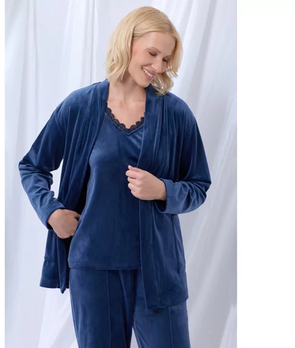 Lords & Lilies huispak met topje donkerblauw 252-51-TPS-V/831