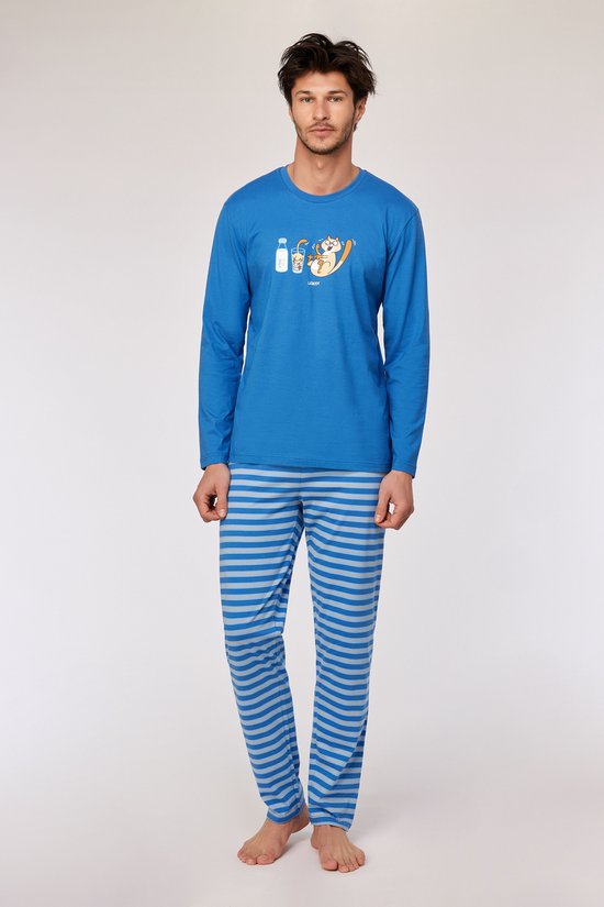 Woody pyjama kat donkerblauw 252-10-PLS-S/879