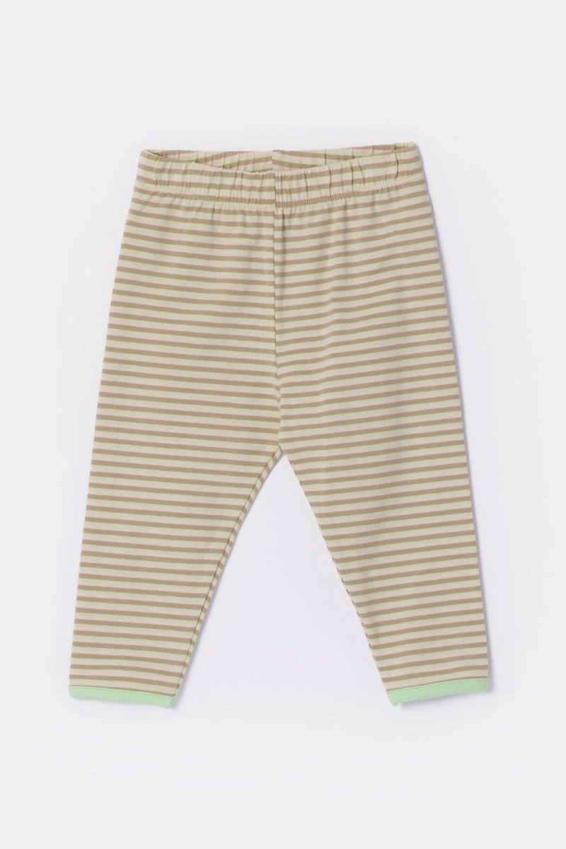 Woody pyjama duif gestreept groen/beige 252-10-PZG-Z/933