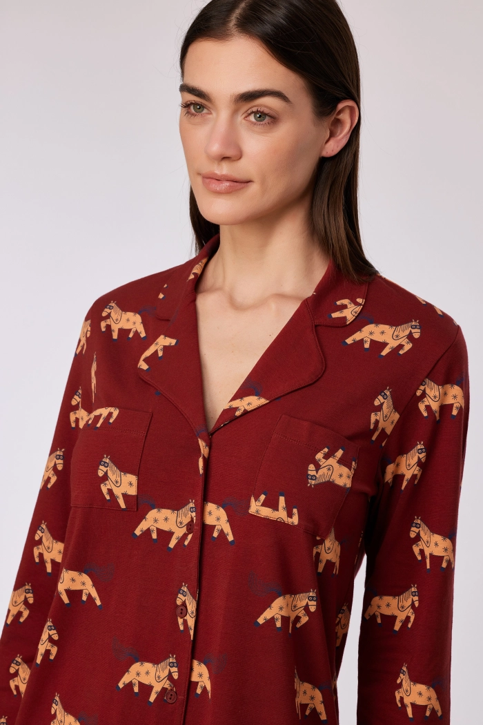 Woody slaapkleed pony donkerrood 252-10-YDA-Z/939