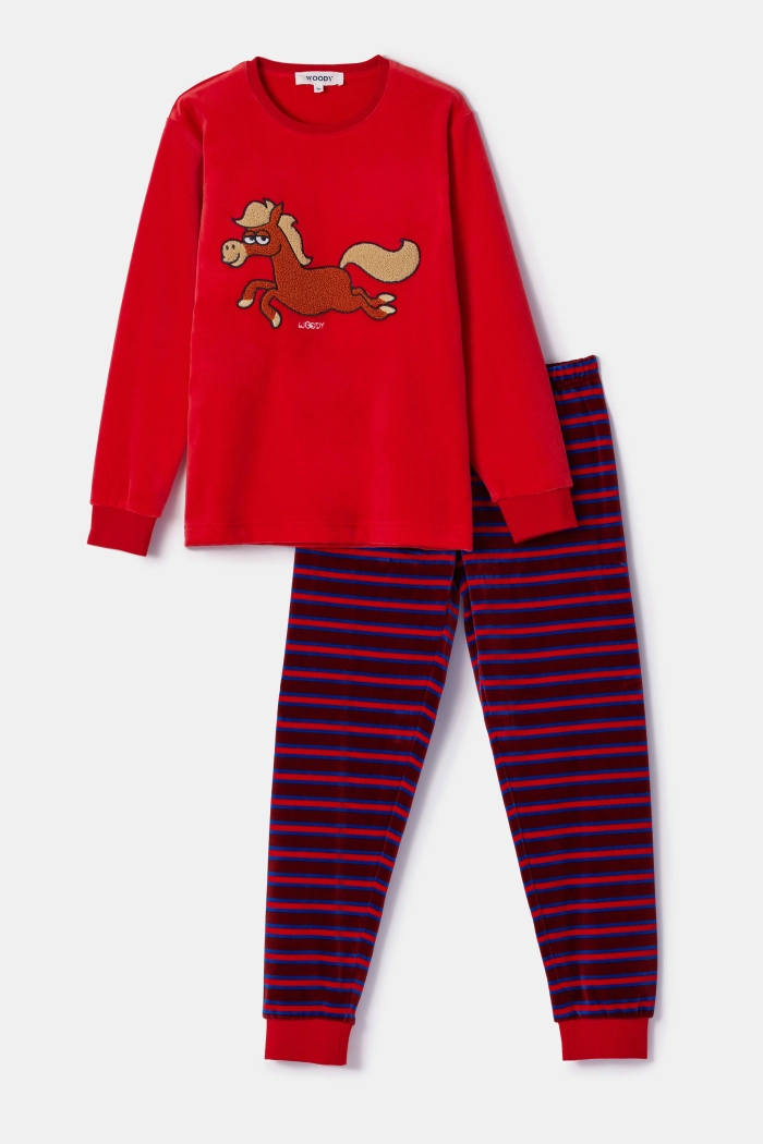 Woody pyjama pony rood 252-10-PLC-V/489