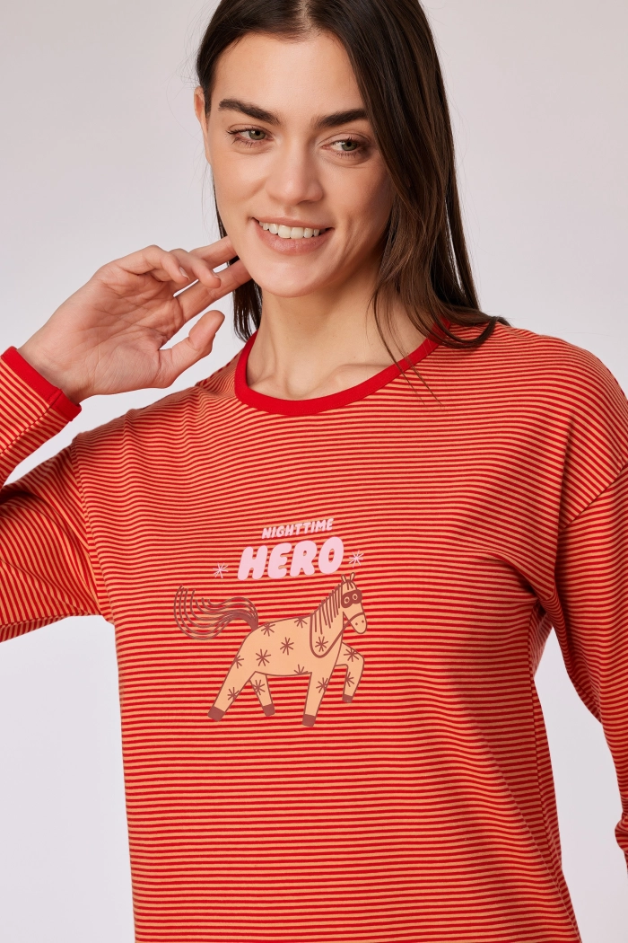 Woody slaapkleed gestreept pony 252-10-DZF-Z/935