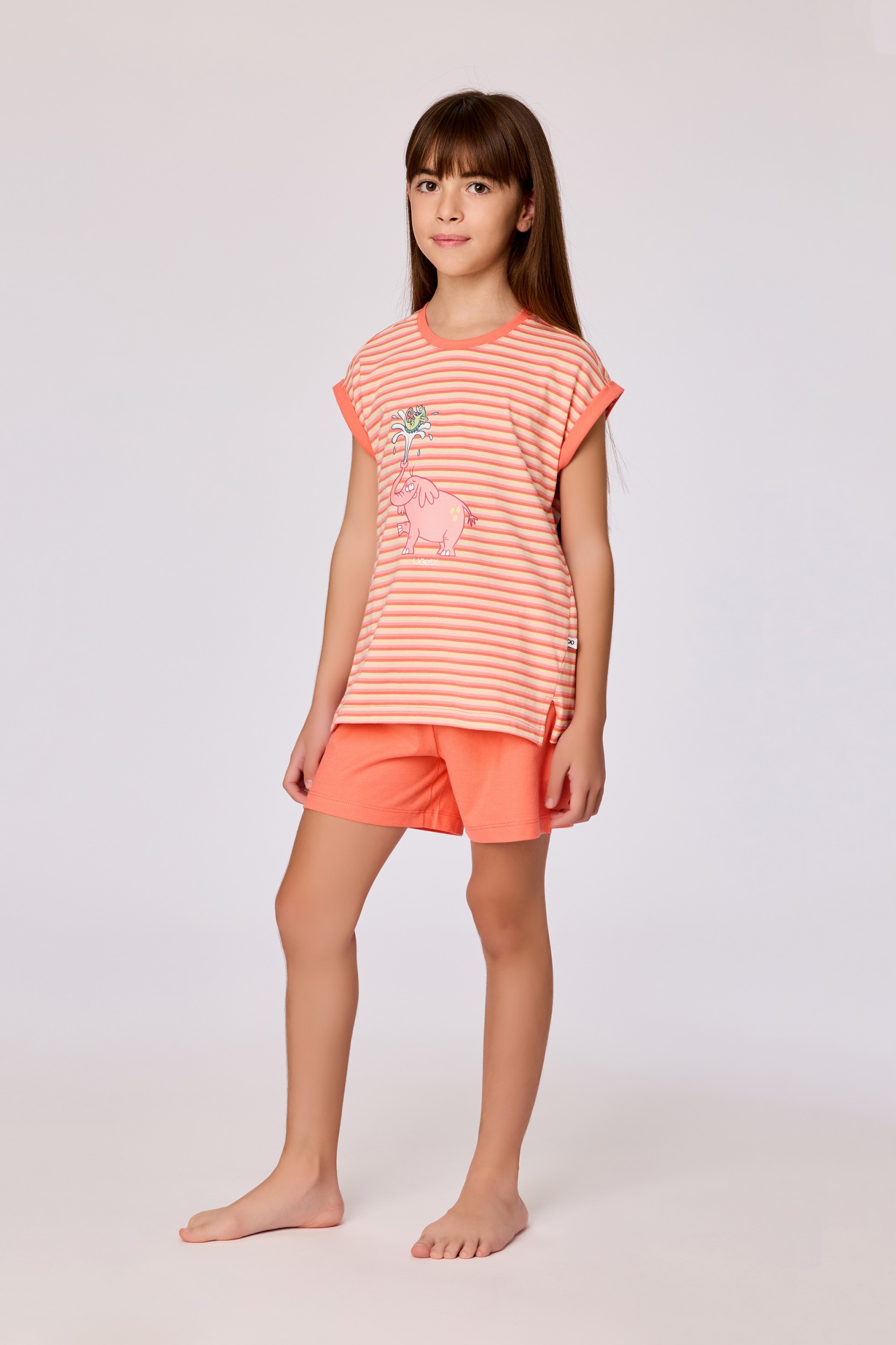 Woody shortama olifant gestreept multicolor 261-10-BST-S/901