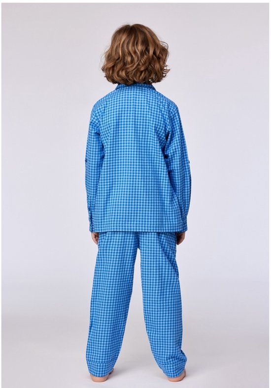 Woody pyjama geruit blauw 252-10-QWA-W/953