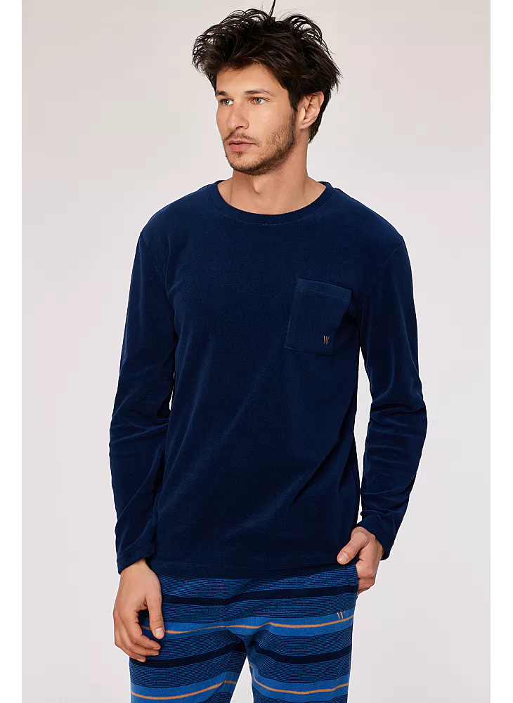 Woody pyjama donkerblauw 252-10-MRL-D/893