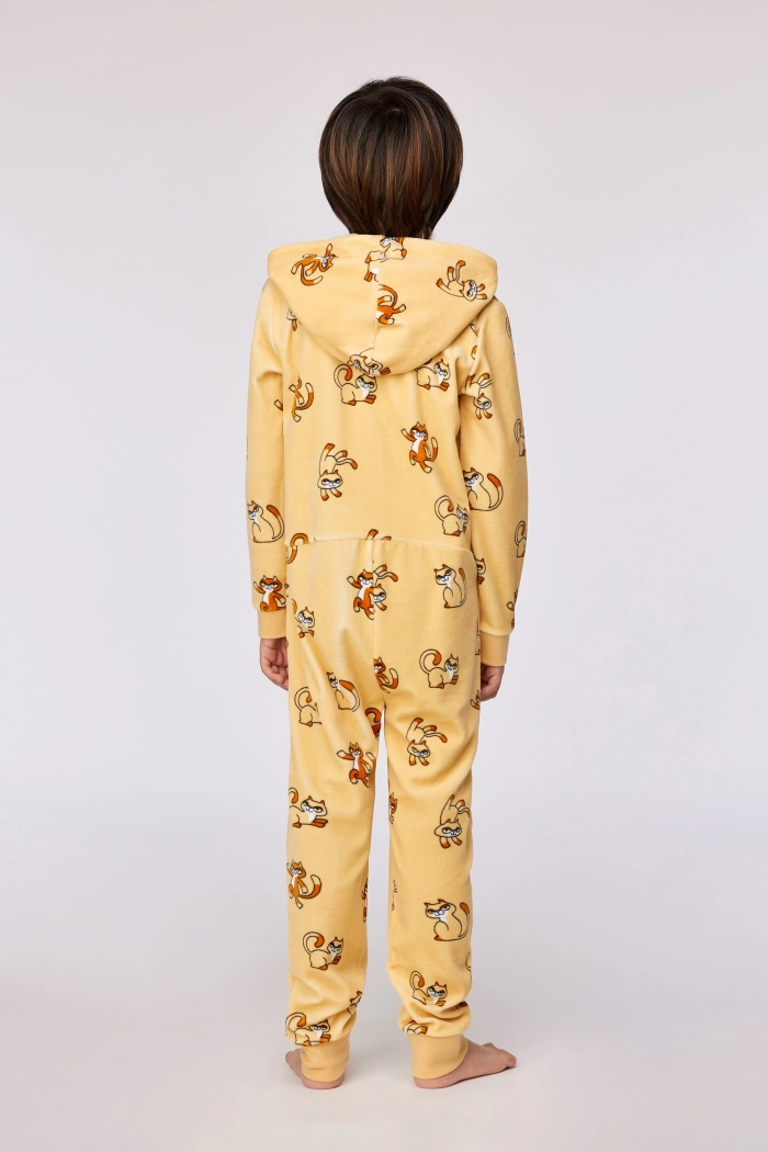 Woody onesie kat geel 252-10-ONE-V/920