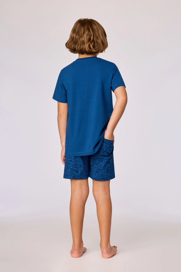 Woody shortama tijger donkerblauw 261-10-QRS-Z/887