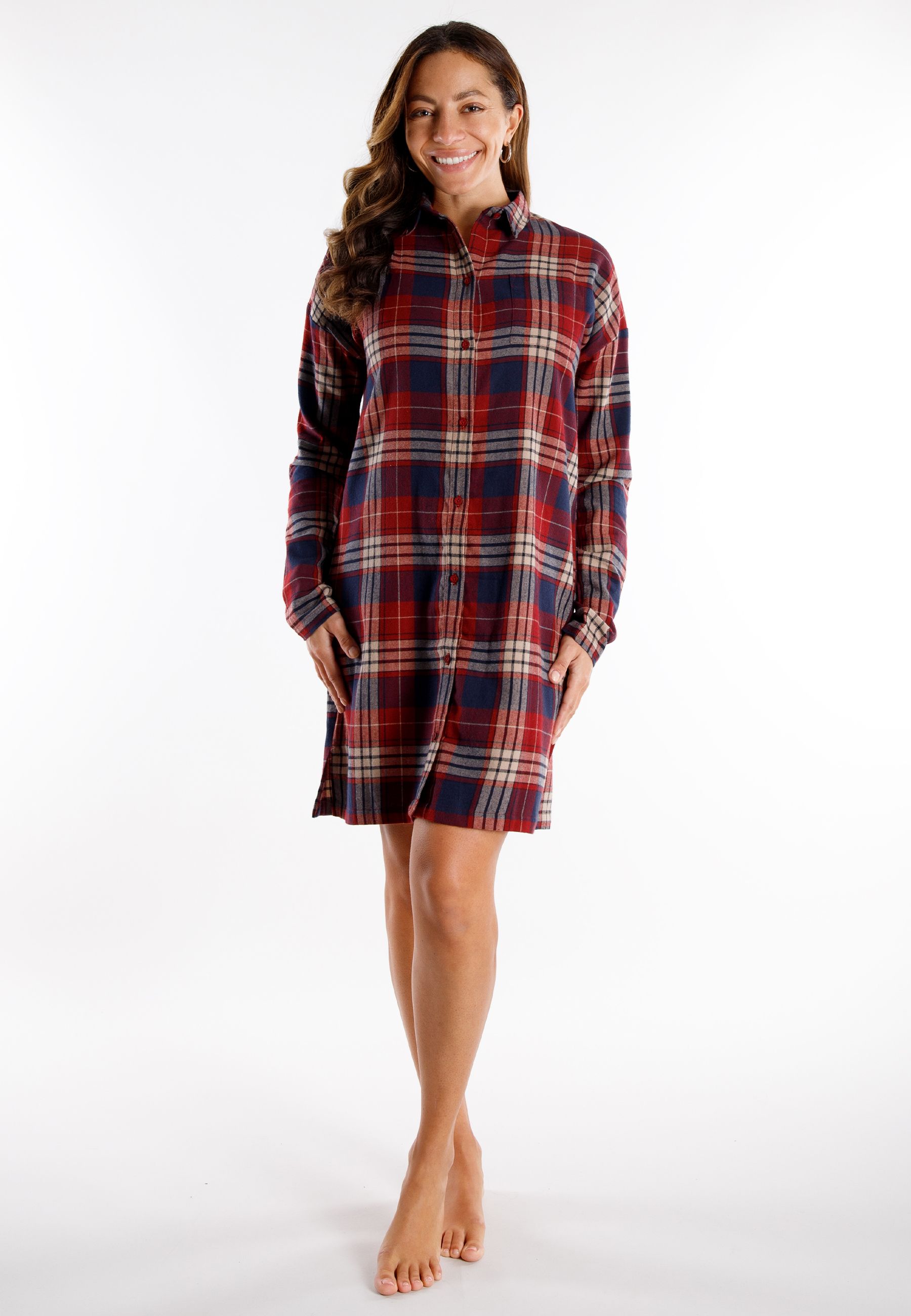 Tom Tailor nachthemd rot/mittel/karo 60385/424