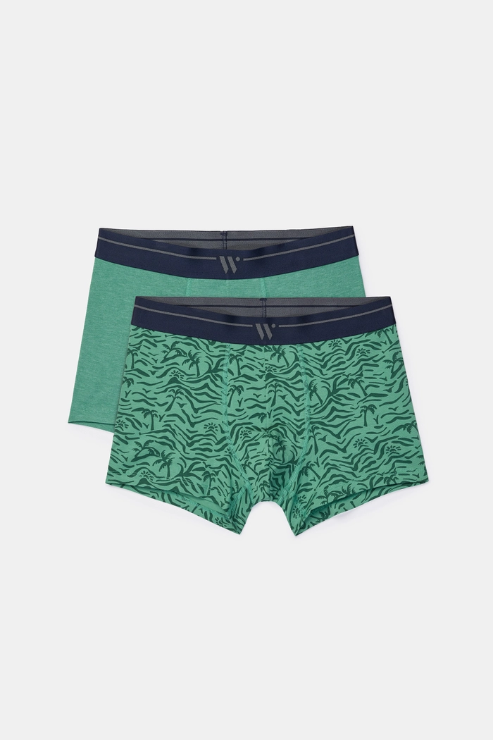 Woody boxershort duopack kameleon/groen 261-10-QLM-Z/021