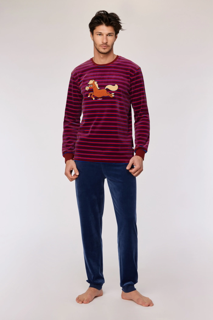 Woody pyjama pony gestreept rood 252-10-PLC-V/919