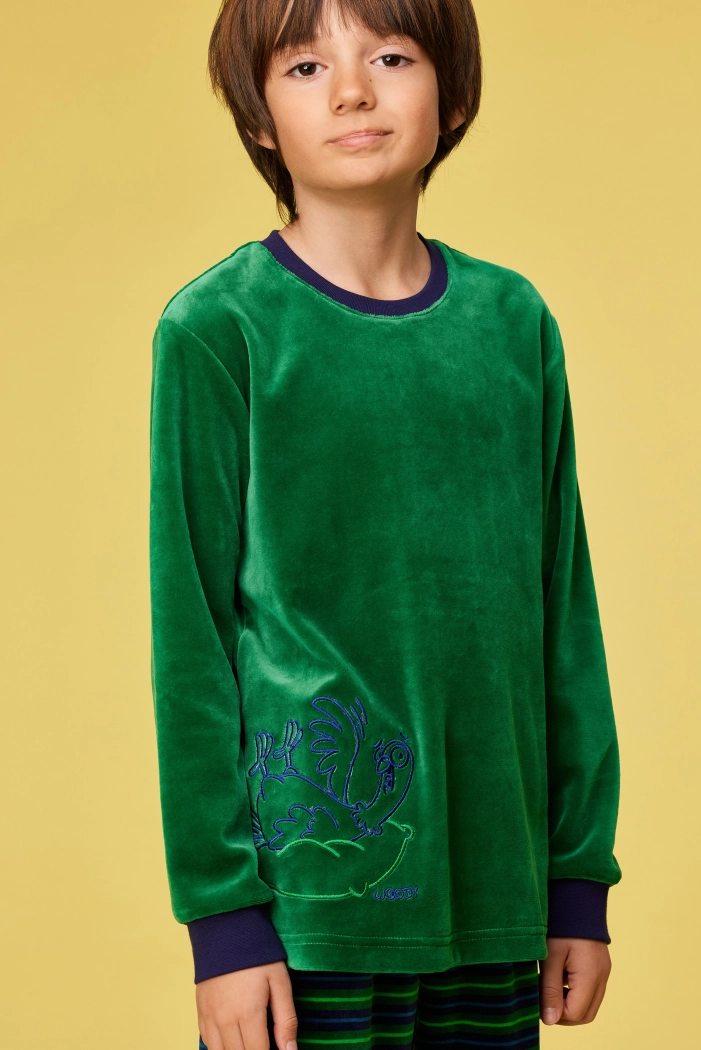 Woody pyjama duif donkergroen