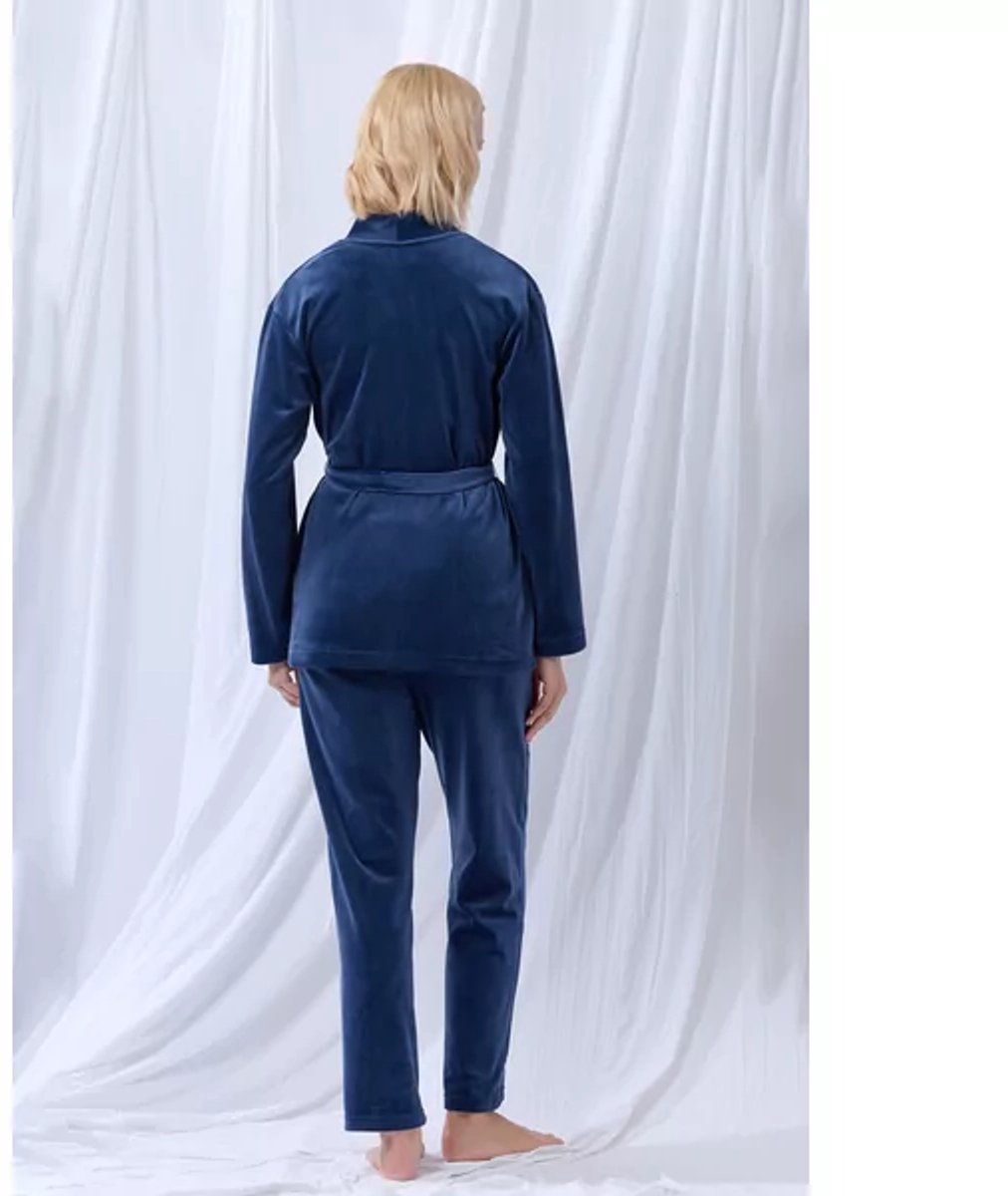 Lords & Lilies huispak met topje donkerblauw 252-51-TPS-V/831