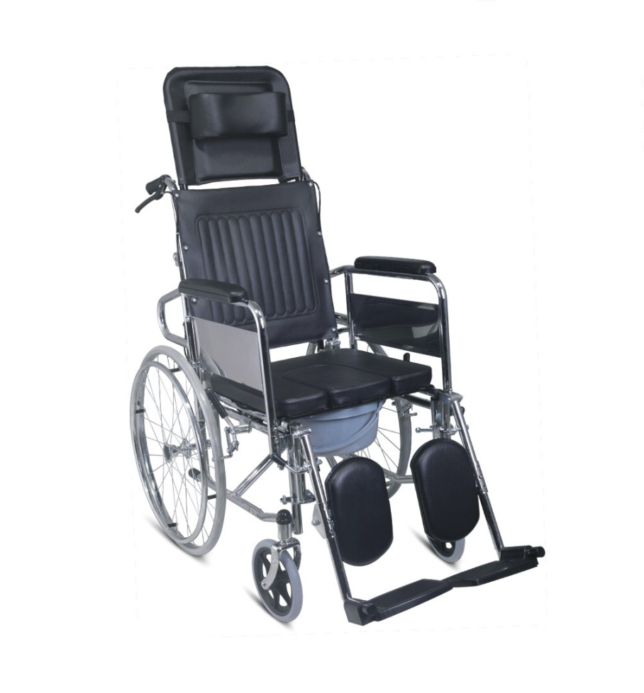 Reclining wheelchair with commode (Mobi-Aid)