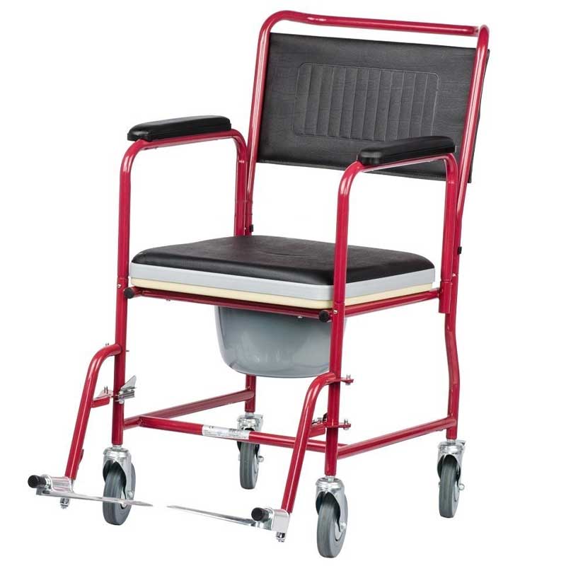 Commode wheelchair with castors(Mobi-Aid brand)