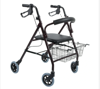 Folding rollator walker (Mobi-Aid brand)