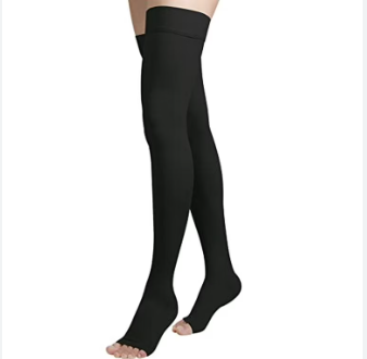 Black Thigh High Compression Stockings(Ortho-Aid Brand)