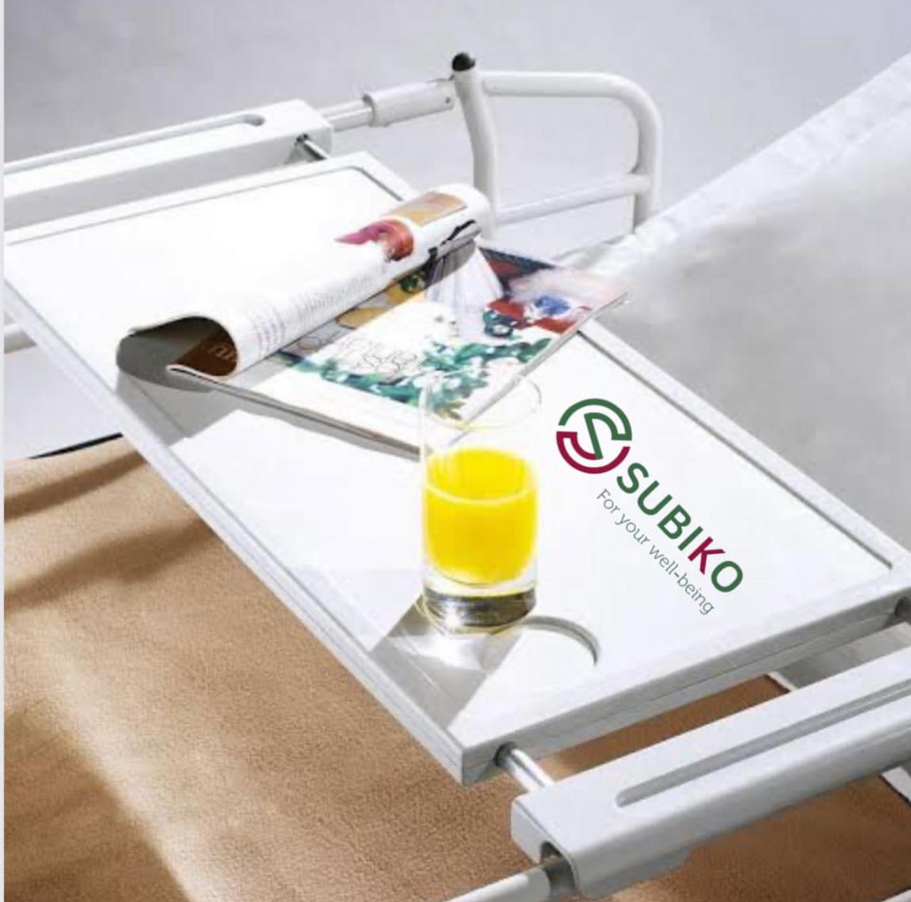 Adjustable overbed  tray