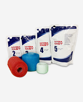 HYGIA CAST- SOFT POLYESTER- 4 inch BLUE COLOUR