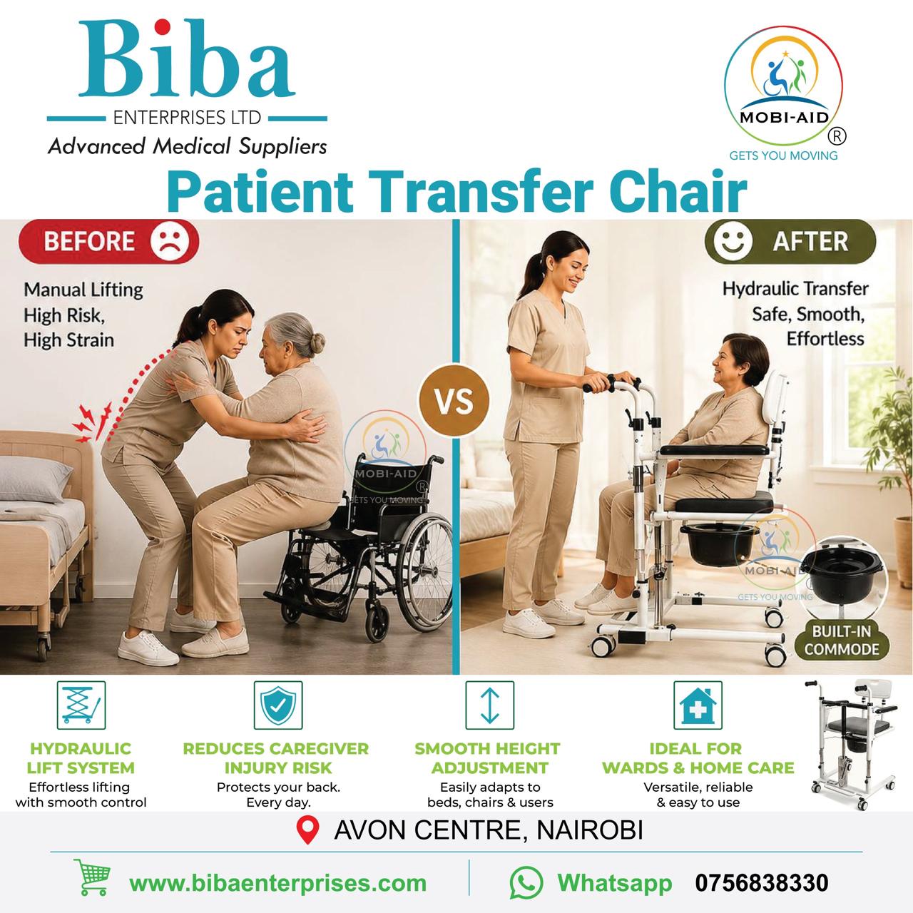 Patient Transfer Chair-Mobi-Aid