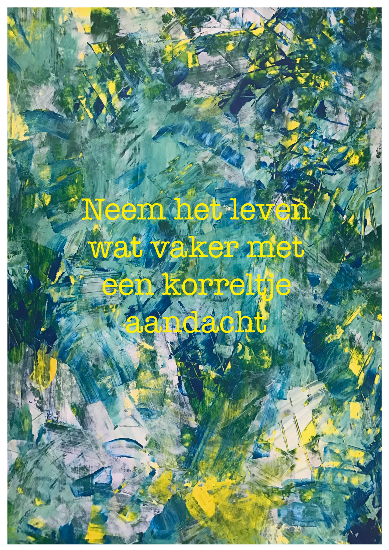 Neem het leven wat vaker met een korreltje aandacht