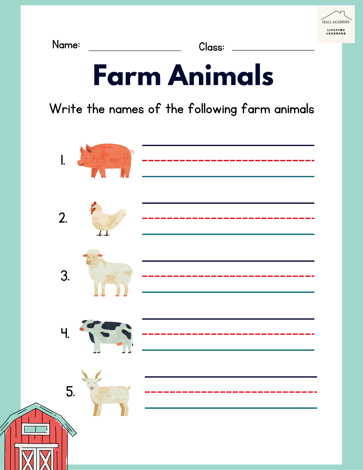 Farm Animals Worksheet