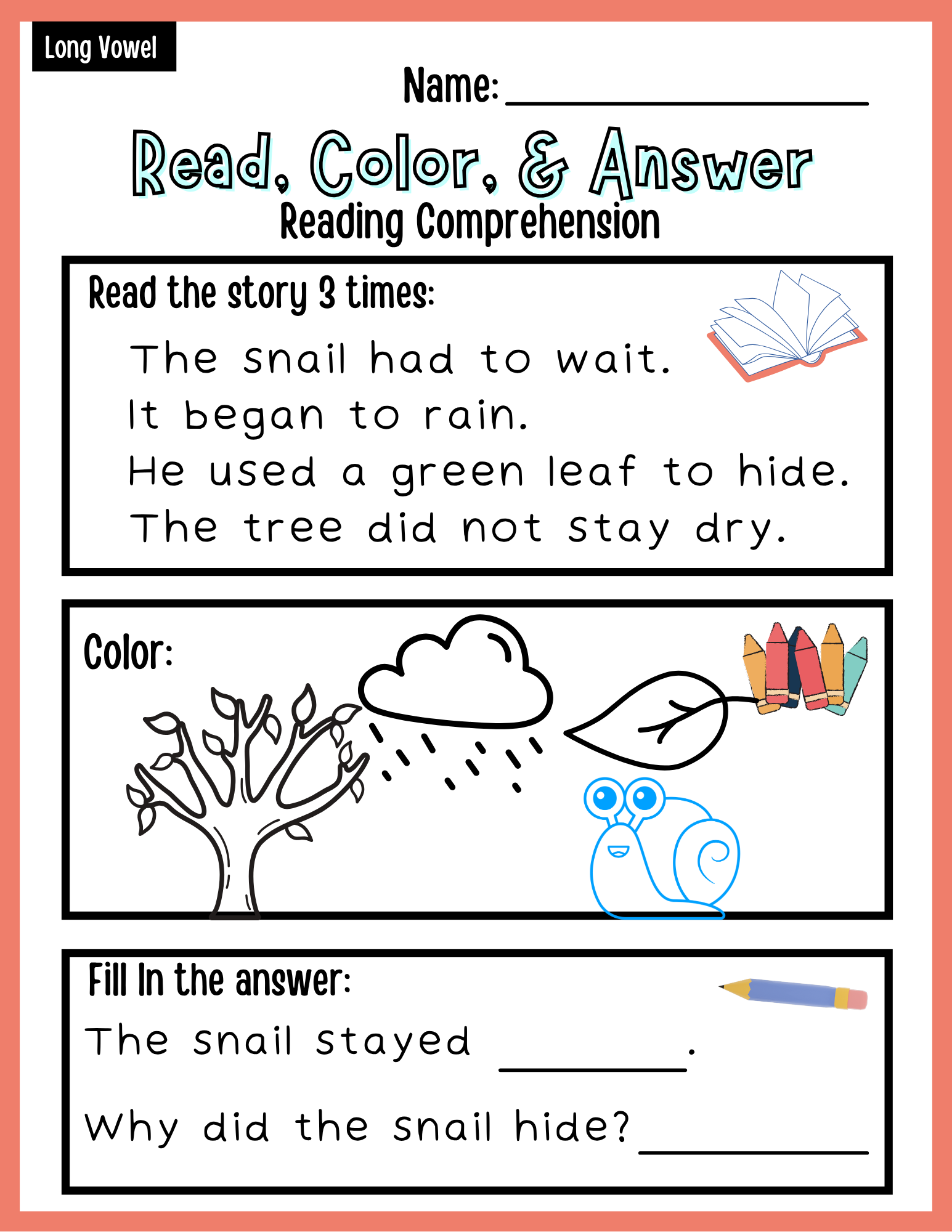 Reading Comprehension Worksheet