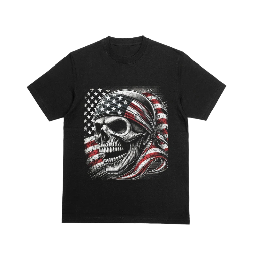 American Flag Skull T-Shirt