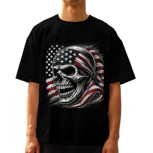 American Flag Skull T-Shirt