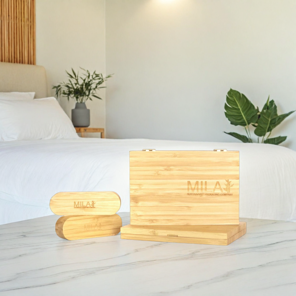 Set of Four Essential Bamboo Magnetic Palettes | Plastic Free | Zero Waste