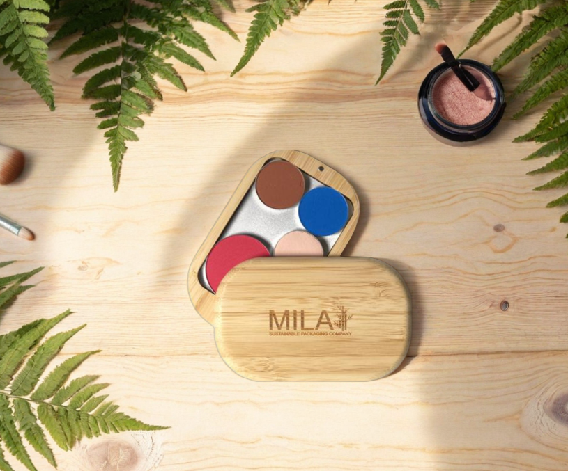 Refillable Bamboo Medium Cosmetic Palette