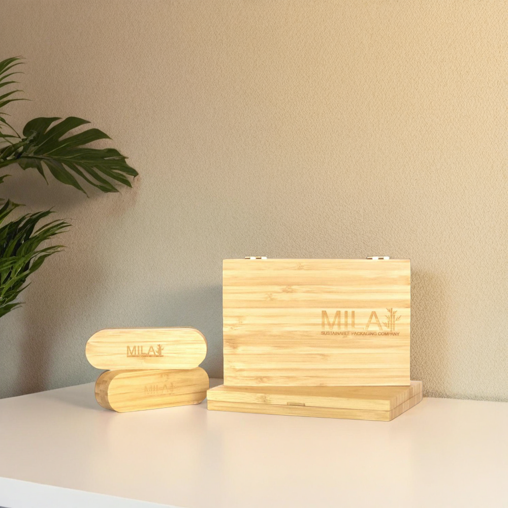 Set of Four Essential Bamboo Magnetic Palettes | Plastic Free | Zero Waste