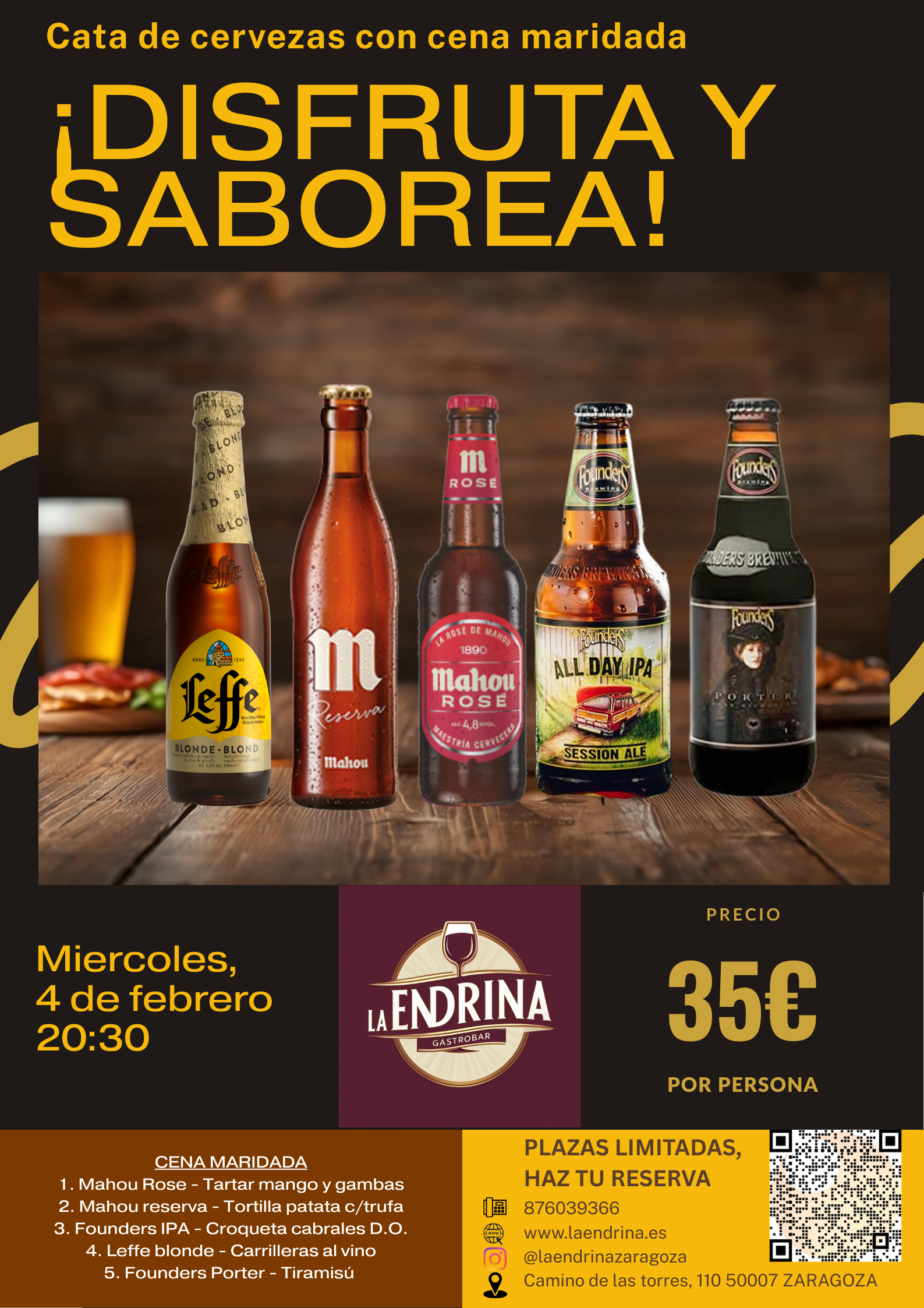 Cata de Cervezas con Cena Maridada