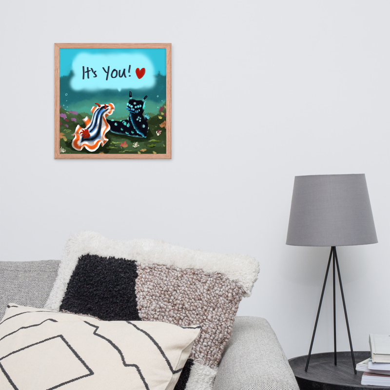 Nudibranch Love (framed print)