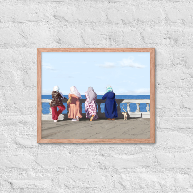 5 Tunisian Ladies (framed print)
