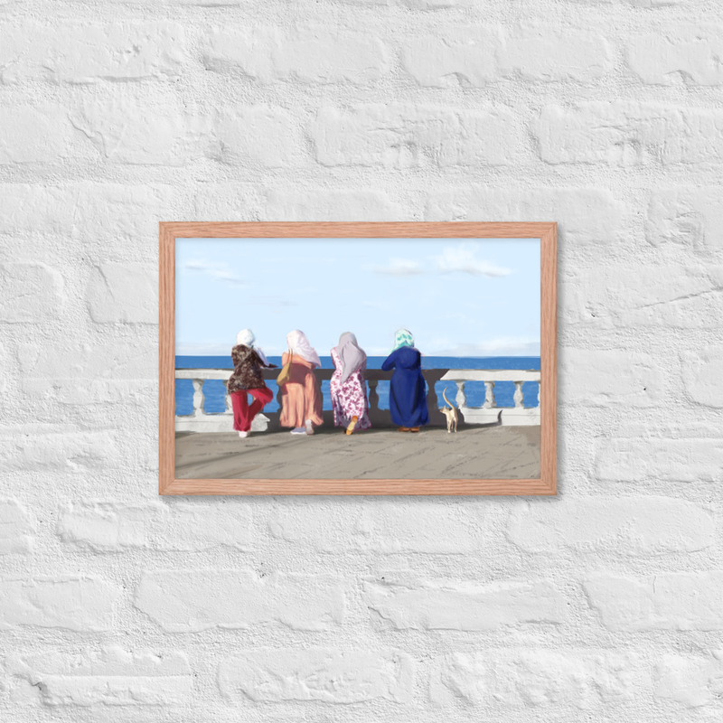 5 Tunisian Ladies (framed print)