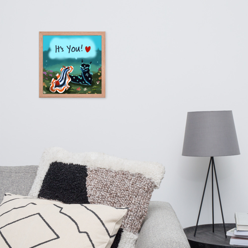 Nudibranch Love (framed print)