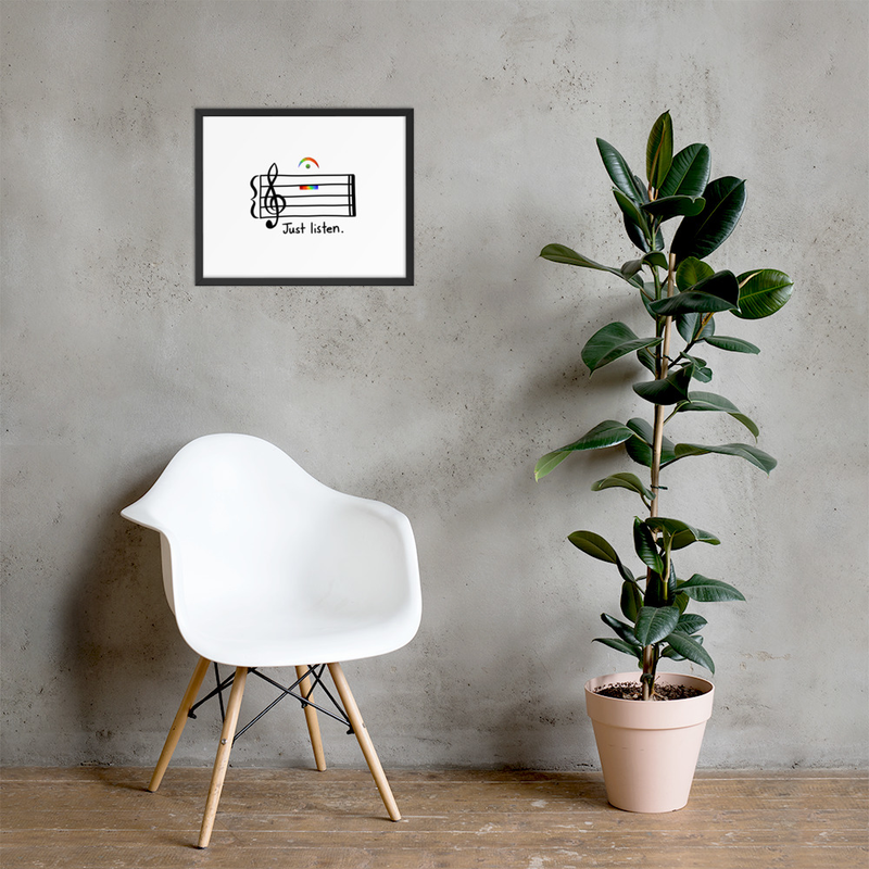 Just Listen (framed print)