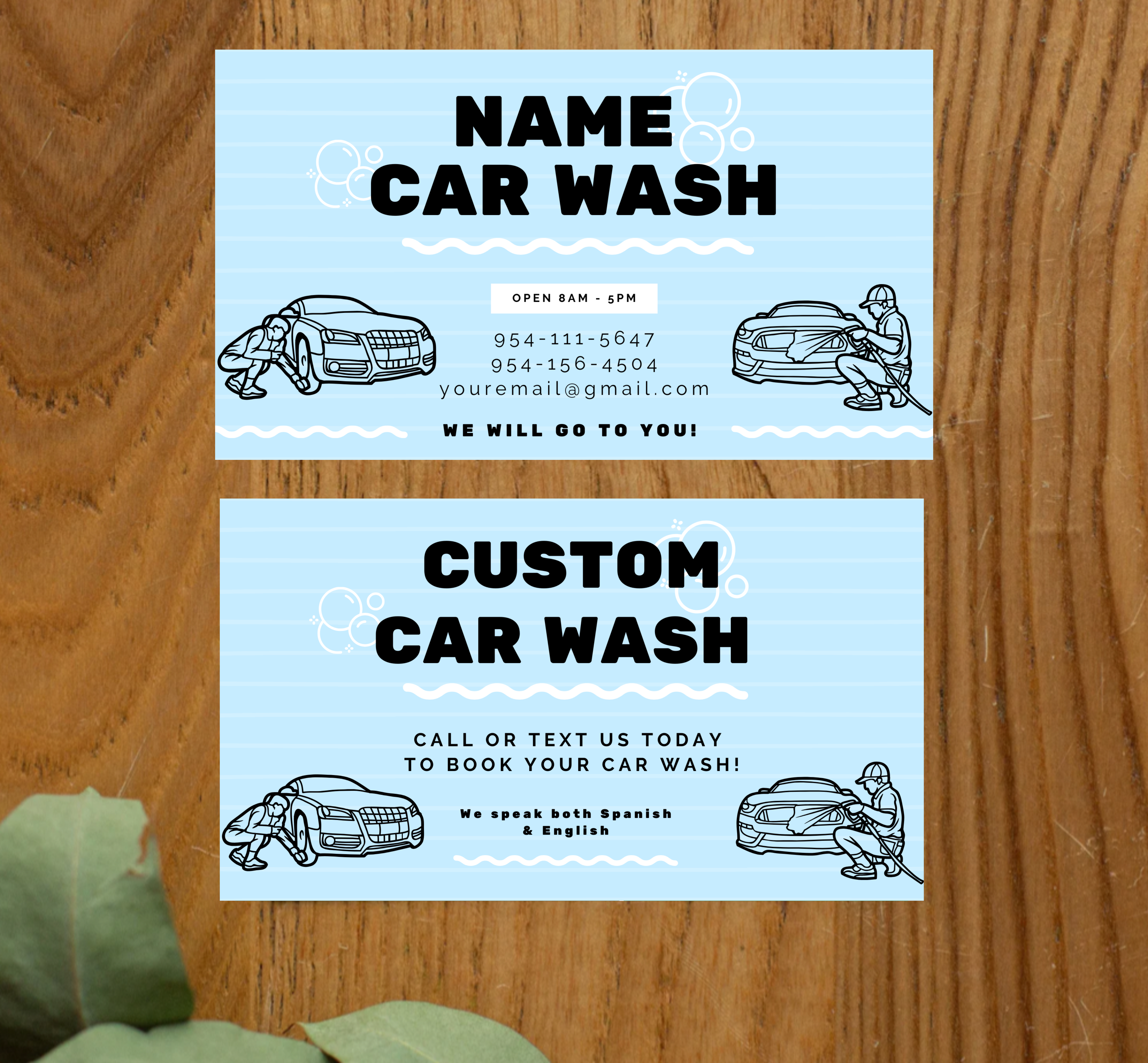 Car Wash Business Card Template I Car Wash Business Card | Editable Canva Template | Car Wash Promotion | Car Wash Marketing | Automotive Business Card | Car Wash Service