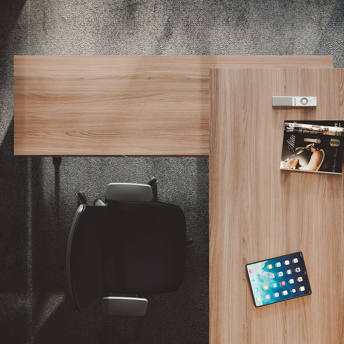 Bureau STRUKT Direction avec retour crédence