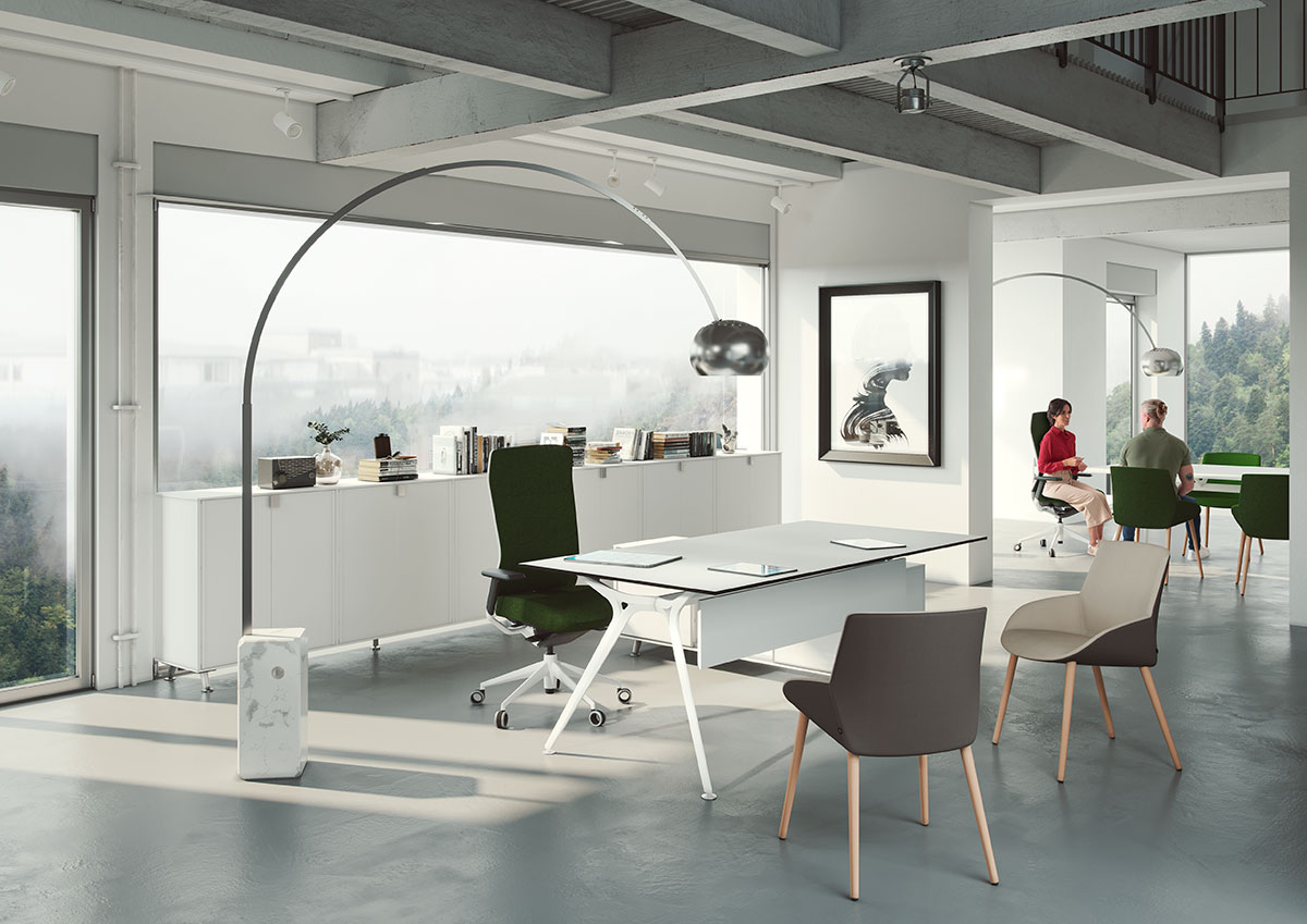 Bureau STRUKT Direction avec retour crédence