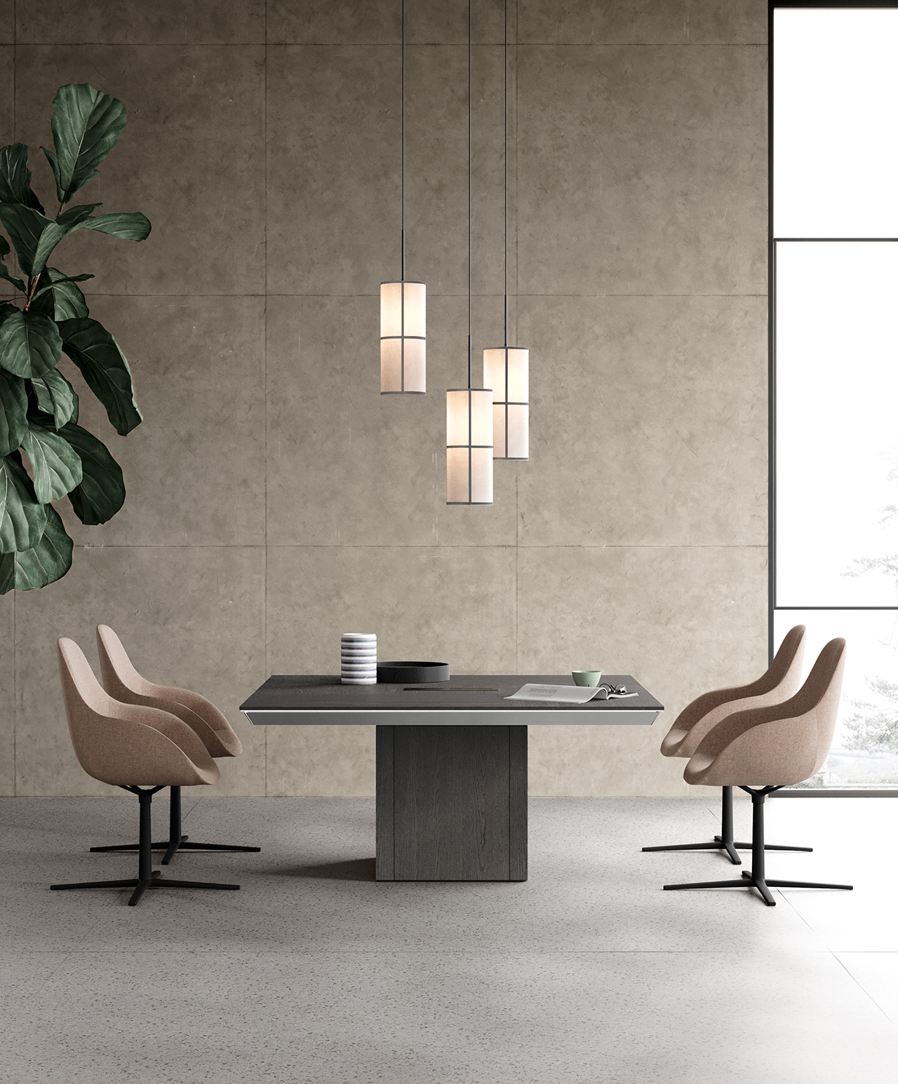 Table de réunion modulaire et prestigieuse – Gamme HIN