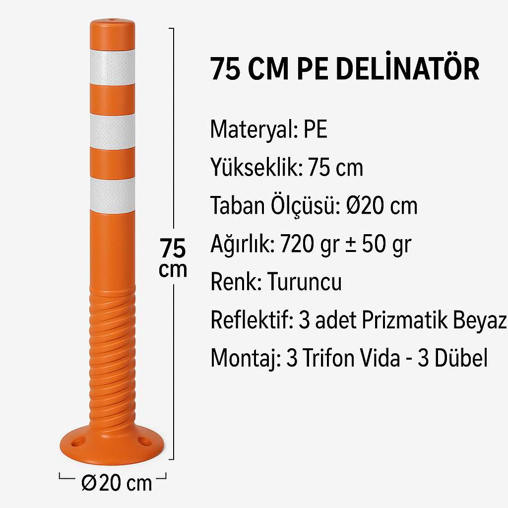 75 cm PE Delinatör