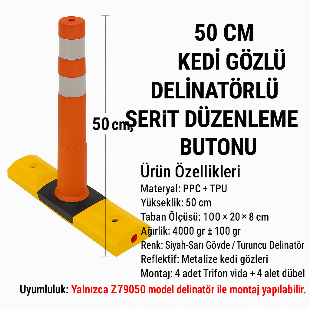 Kedi Gözlü Delinatörlü Şerit Düzenleme Butonu -- ZT10050 